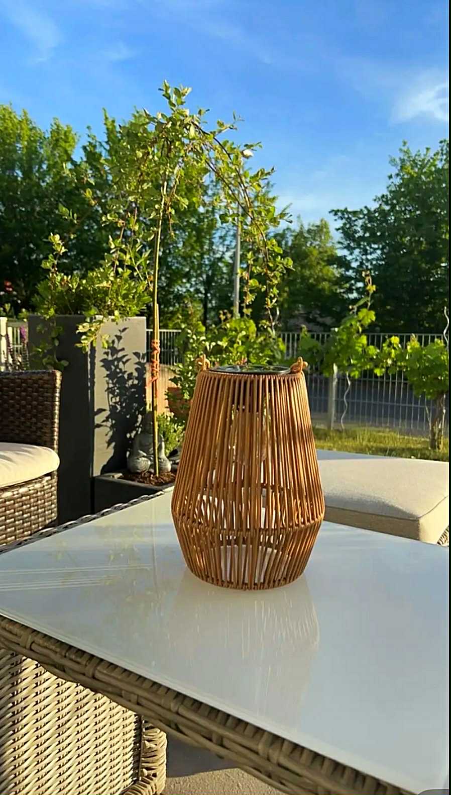 Rattan  Solar Tuinverlichting